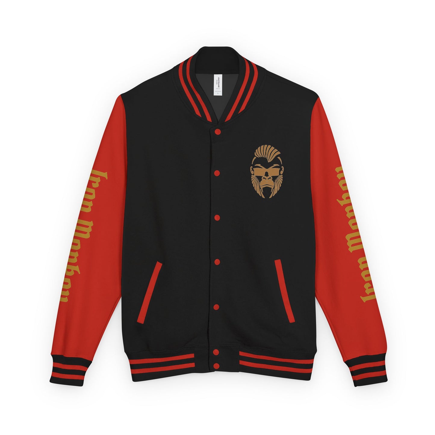 Unisex Heavyweight Letterman Jacket - Retro Urban Sportswear for Trendsetters, Casual Outfits, Cool Gift Idea, Party Wear, Street Style - Sportswear Iron Monkey 23
