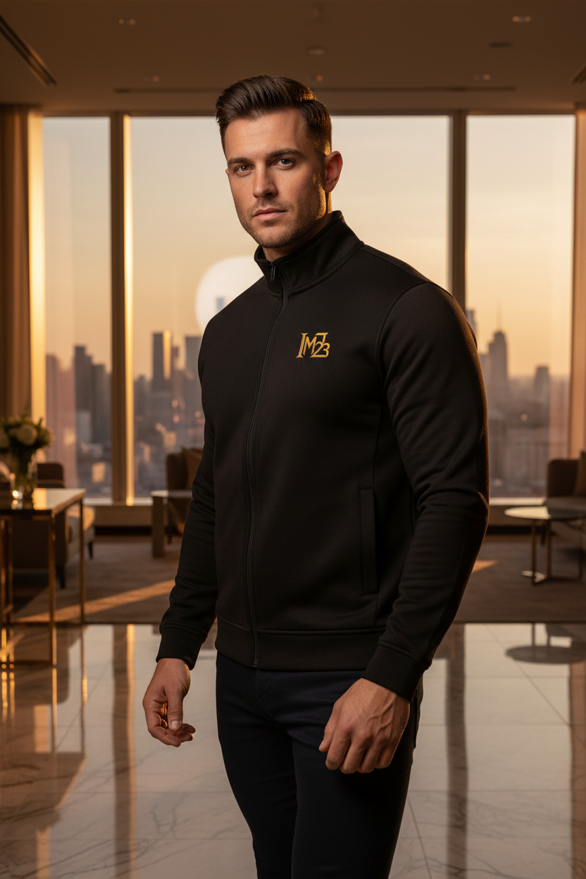 IM23 Quilted Full-Zip Jacket | Gesteppte Herren-Jacke, wasserabweisend, Deep Black