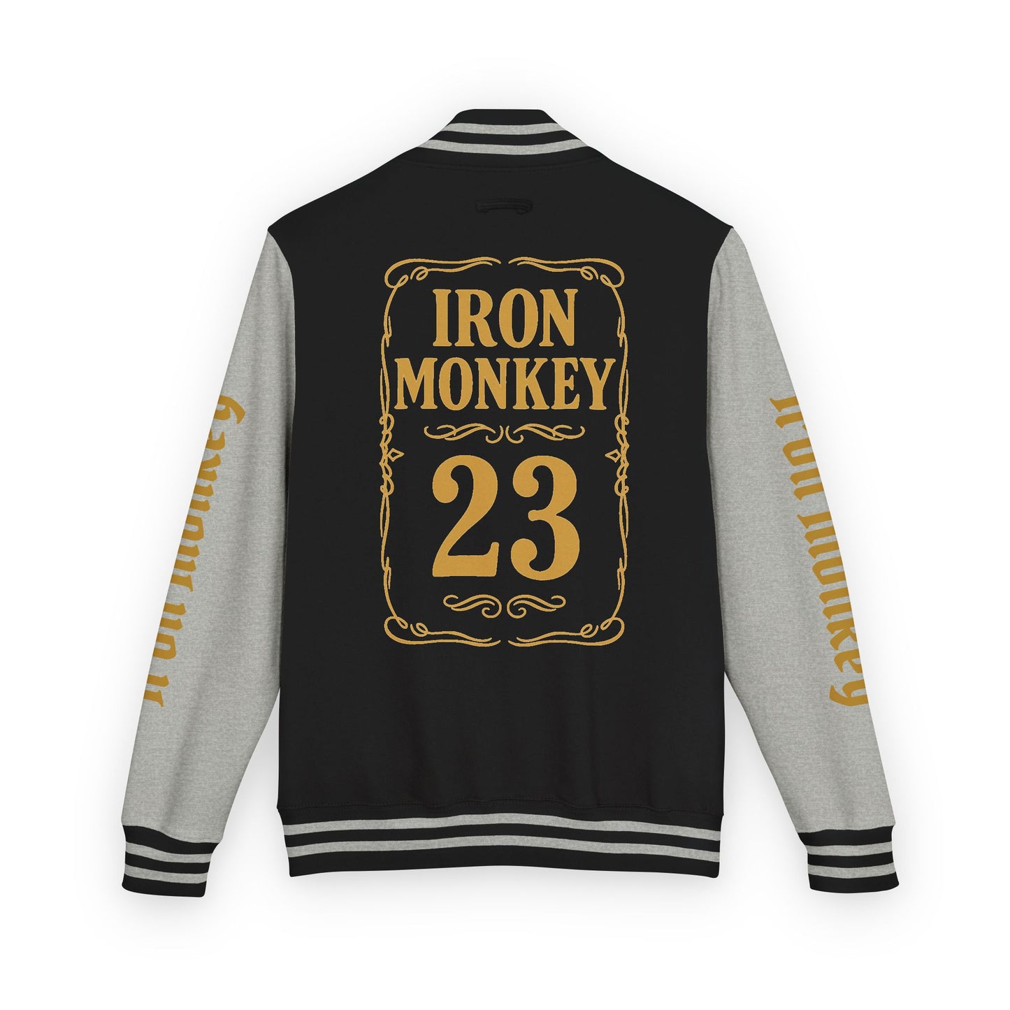Unisex Heavyweight Letterman Jacket - Retro Urban Sportswear for Trendsetters, Casual Outfits, Cool Gift Idea, Party Wear, Street Style - Sportswear Iron Monkey 23