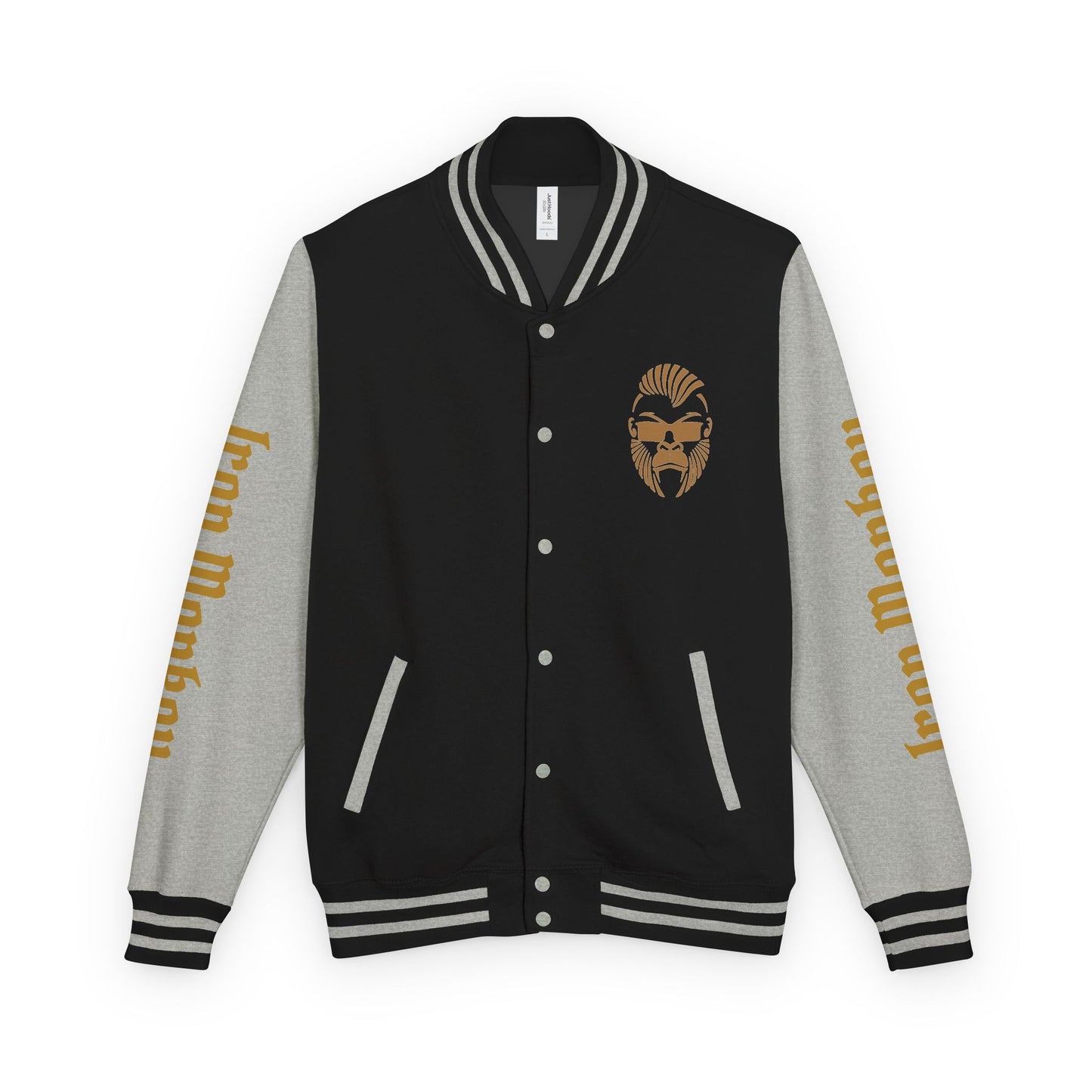 Unisex Heavyweight Letterman Jacket - Retro Urban Sportswear for Trendsetters, Casual Outfits, Cool Gift Idea, Party Wear, Street Style - Sportswear Iron Monkey 23