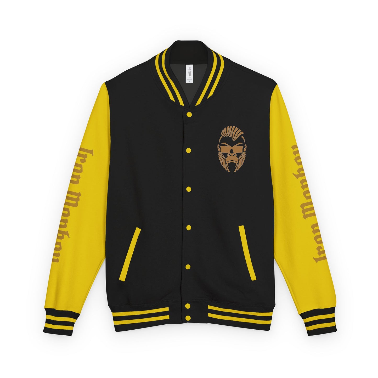 Unisex Heavyweight Letterman Jacket - Retro Urban Sportswear for Trendsetters, Casual Outfits, Cool Gift Idea, Party Wear, Street Style - Sportswear Iron Monkey 23