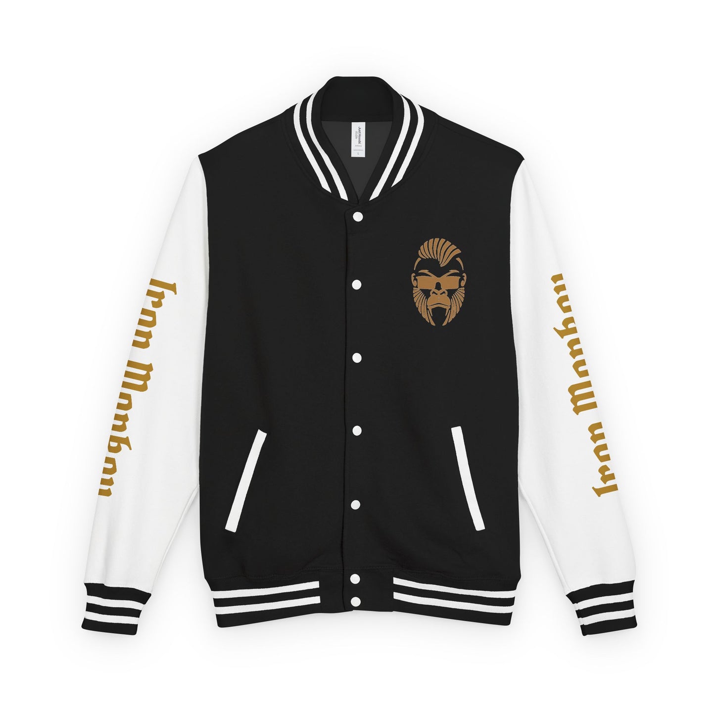 Unisex Heavyweight Letterman Jacket - Retro Urban Sportswear for Trendsetters, Casual Outfits, Cool Gift Idea, Party Wear, Street Style - Sportswear Iron Monkey 23