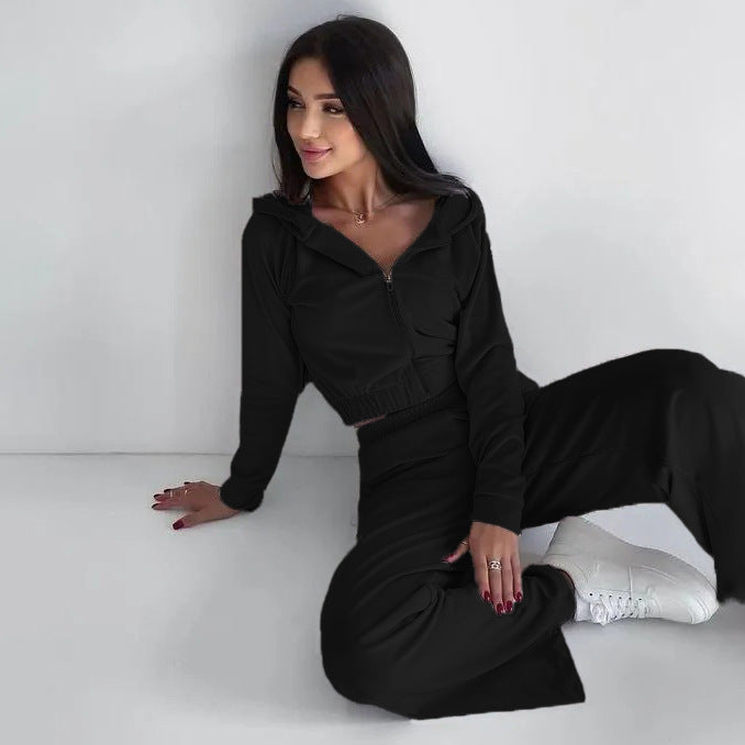 Premium Casual Hoodie-Set Damen 2-teilig – Hooded Sweatshirt & Hose Herbst Winter Fashion - Sportswear Iron Monkey 23