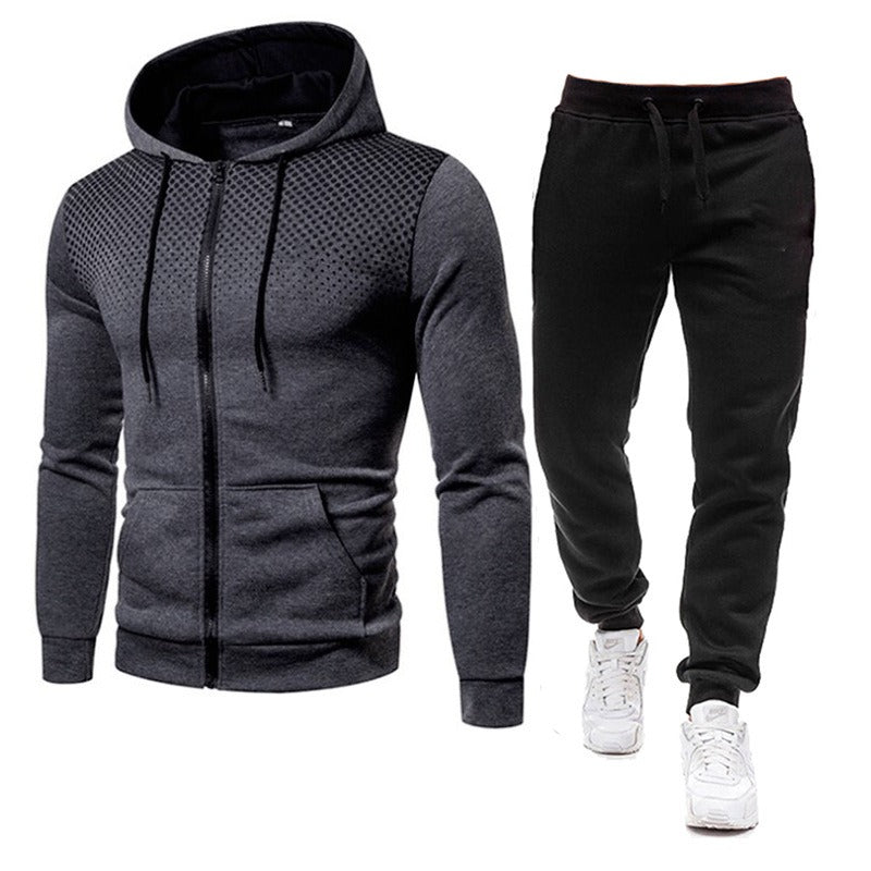 Herren Sports-Fitness-Set von eprolo, 2-teilig, inklusive Hose und Sweater, ideal für Herbst und Winter, sportlich und bequem