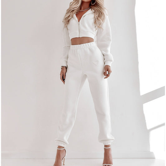 Premium Hoodie-Set Damen 2-teilig – Langarm Kapuzenpullover & Hose mit Taschen - Sportswear Iron Monkey 23