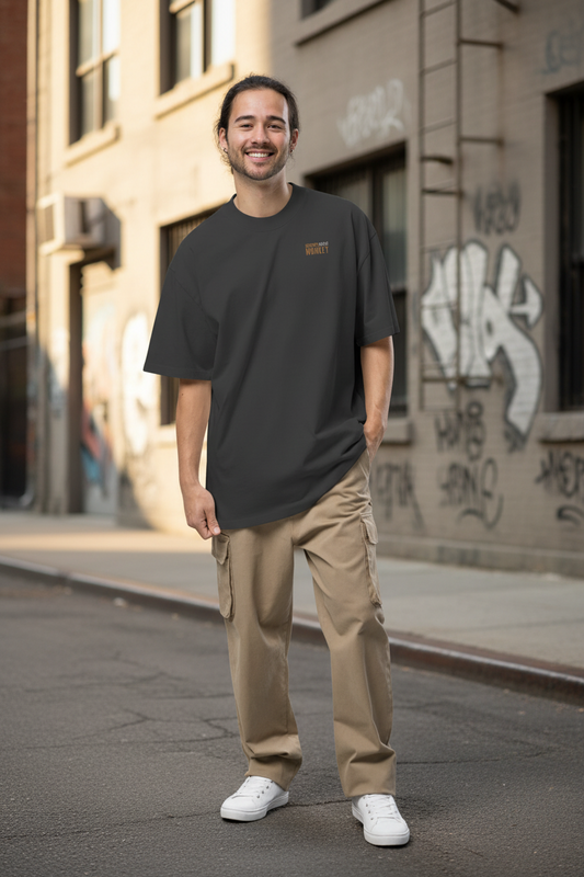 Money Monkey Oversized T-Shirt - Verwaschener Look 100% Baumwolle - Sportswear Iron Monkey 23