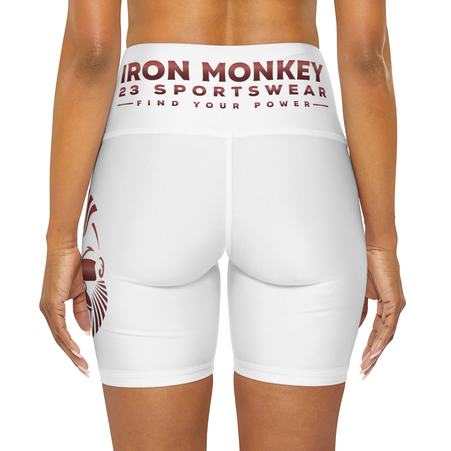 High Waisted Yoga Shorts (AOP) - Sportswear Iron Monkey 23