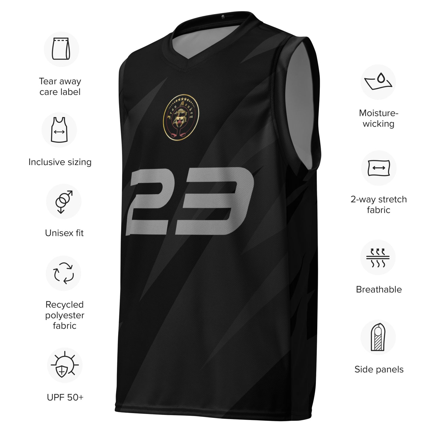Recyceltes Unisex-Basketballtrikot - Sportswear Iron Monkey 23
