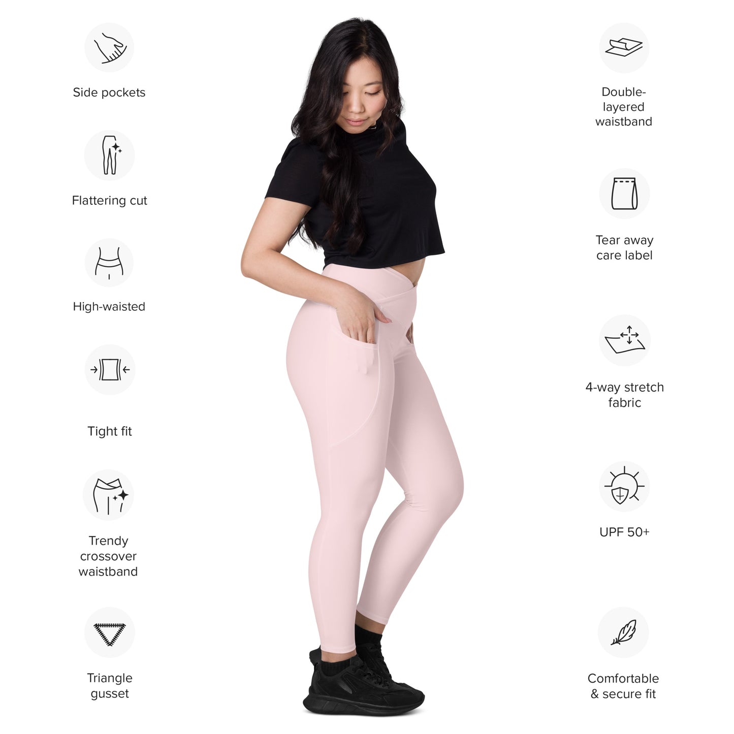 V-Bund-Leggings mit Taschen - Sportswear Iron Monkey 23