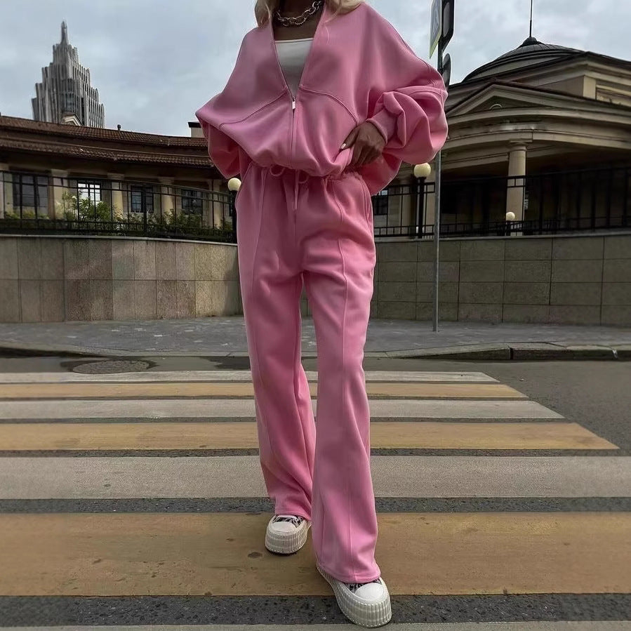 Premium Style Zipper Hoodie-Set Damen 2-teilig – Casual Kapuzenpullover & Hose Outfit - Sportswear Iron Monkey 23