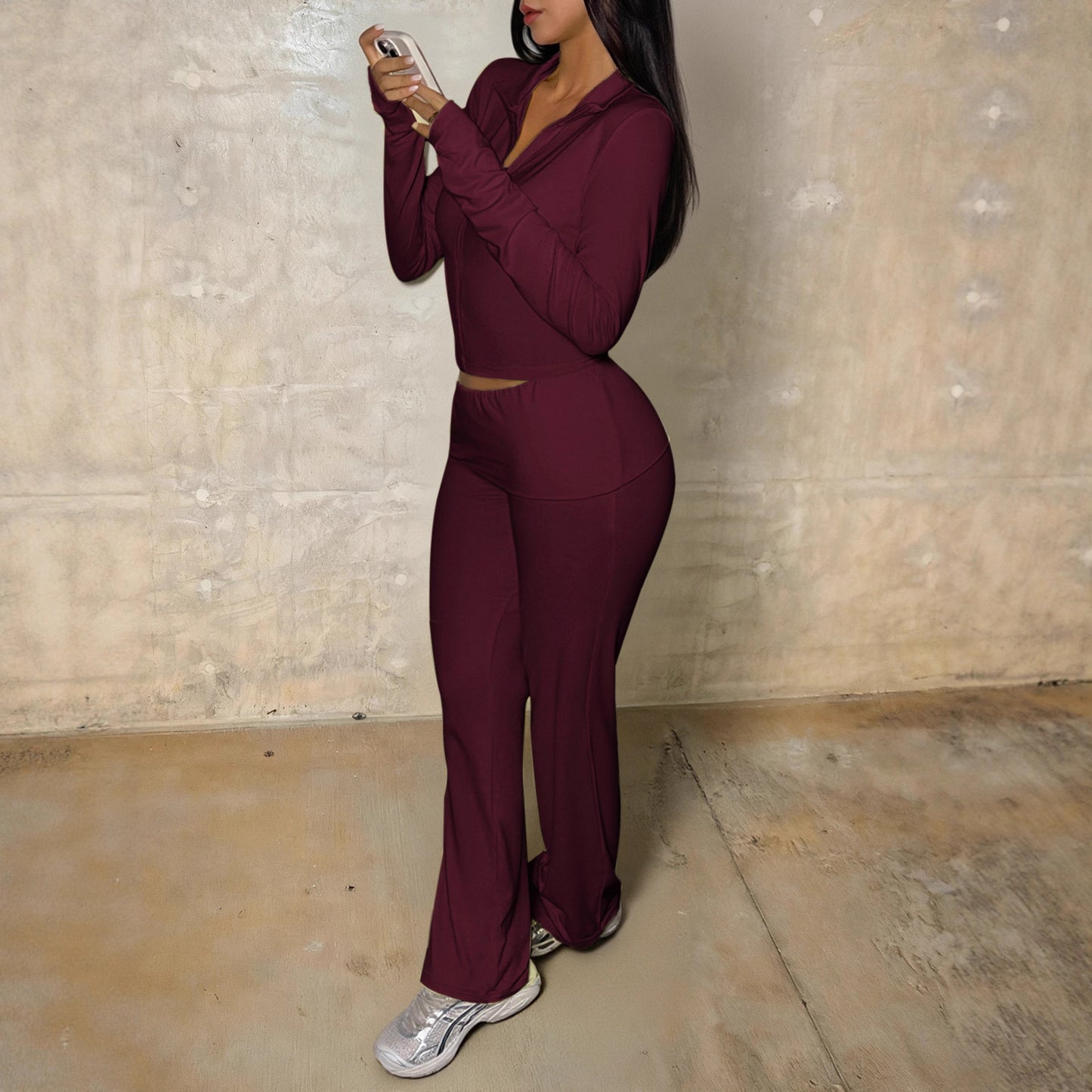 Premium Yoga-Set Damen 2-teilig – Sport-Jacke & Tight Pants Trainingsset - Sportswear Iron Monkey 23