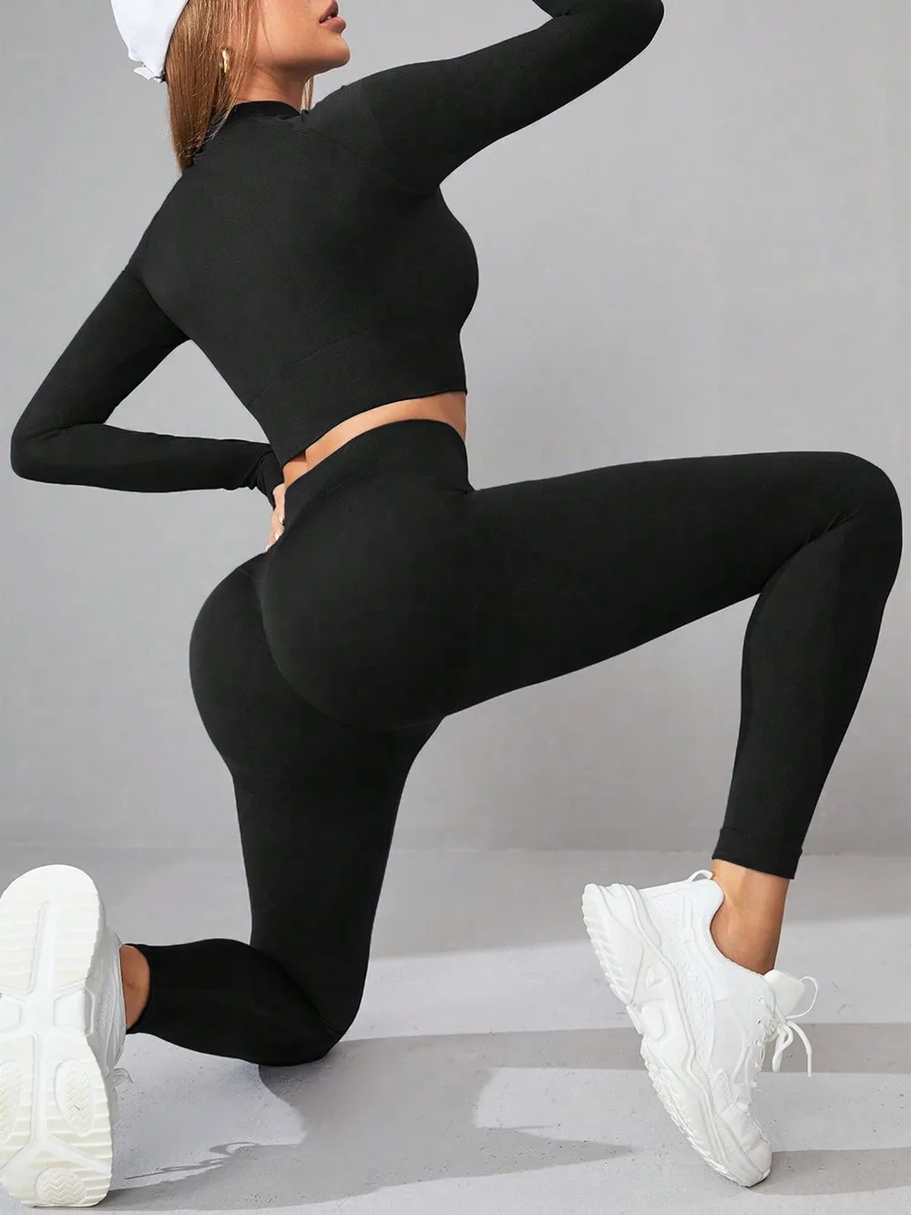 Neck Long Sleeve Top and Leggings Active Set - Sportswear Iron Monkey 23