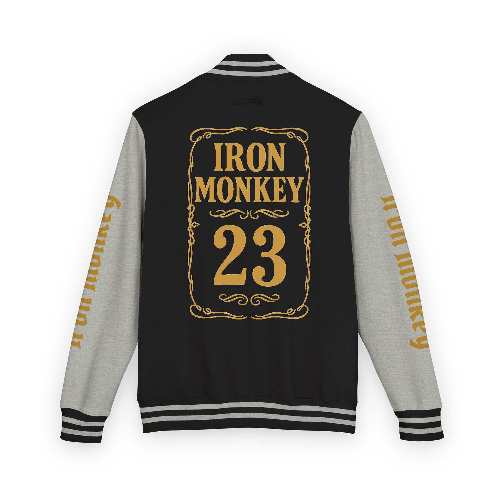 Unisex Heavyweight Letterman Jacket - Retro Urban Sportswear for Trendsetters, Casual Outfits, Cool Gift Idea, Party Wear, Street Style - Sportswear Iron Monkey 23