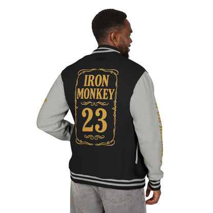 Unisex Heavyweight Letterman Jacket - Retro Urban Sportswear for Trendsetters, Casual Outfits, Cool Gift Idea, Party Wear, Street Style - Sportswear Iron Monkey 23