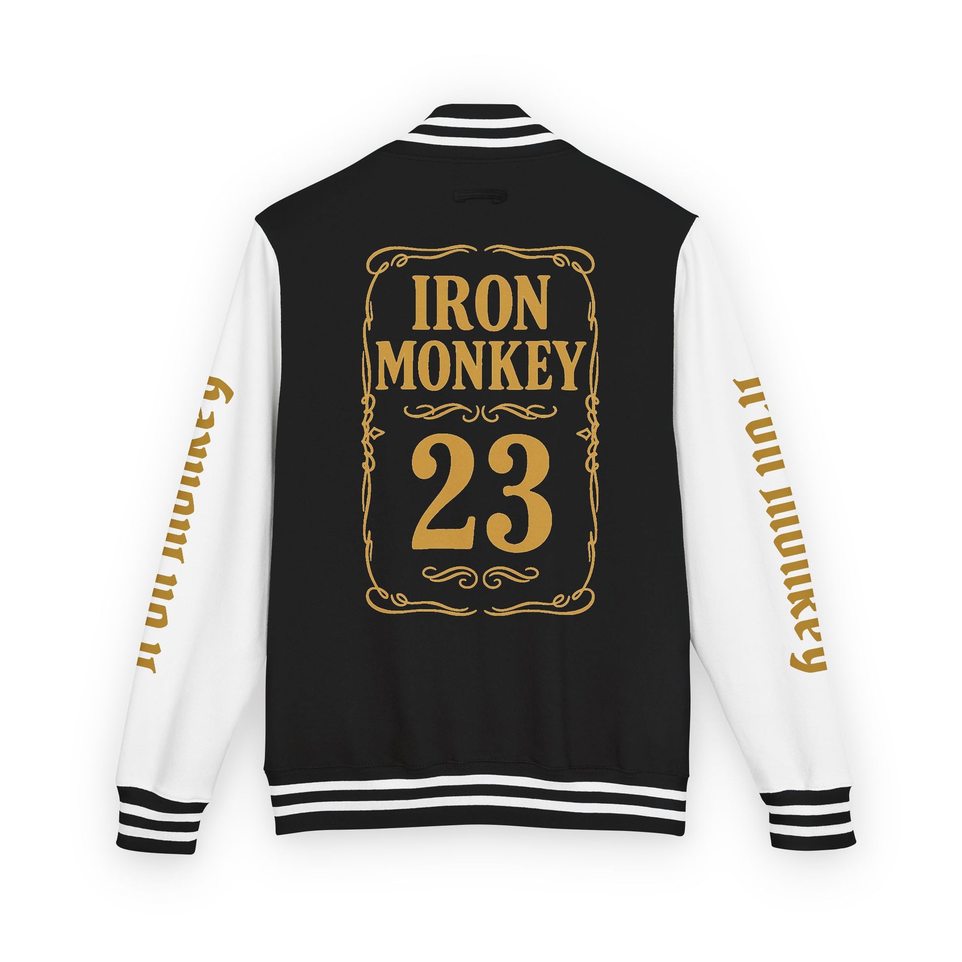Unisex Heavyweight Letterman Jacket - Retro Urban Sportswear for Trendsetters, Casual Outfits, Cool Gift Idea, Party Wear, Street Style - Sportswear Iron Monkey 23