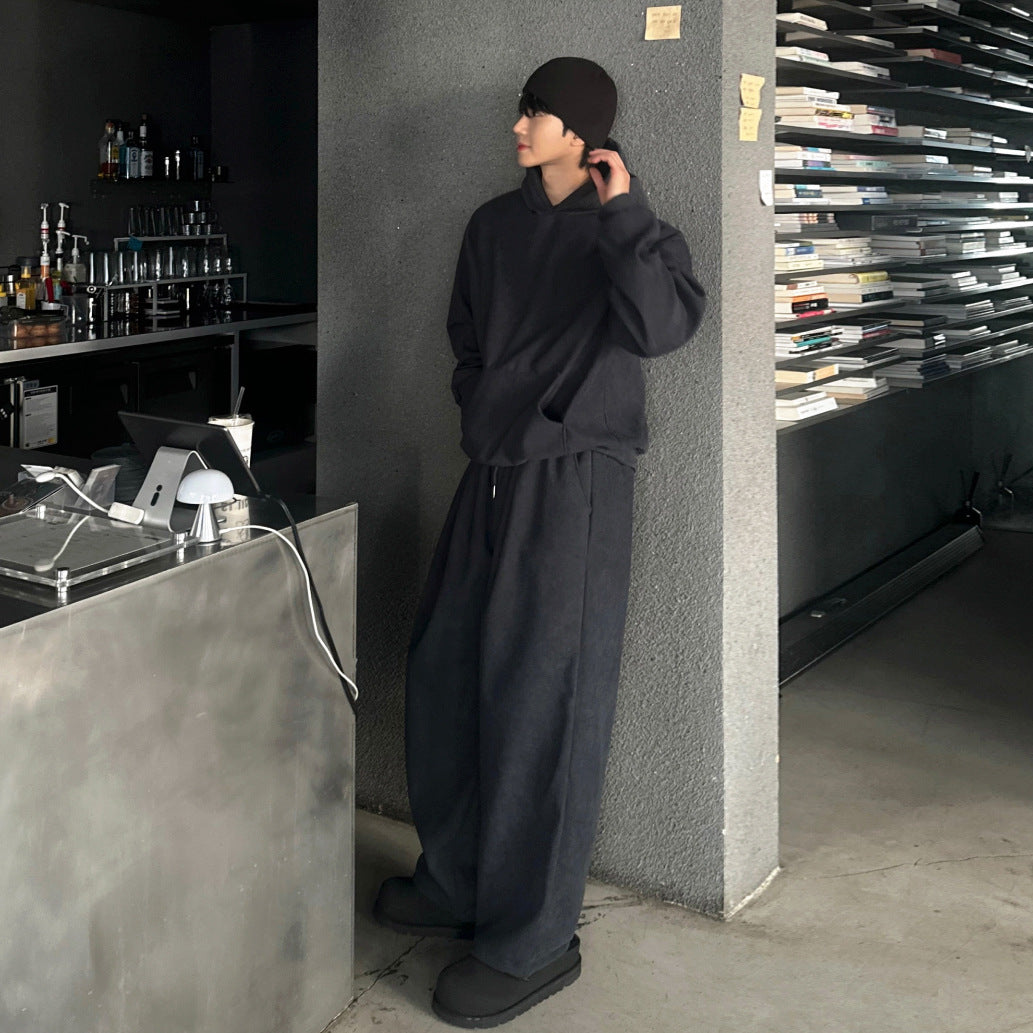 Herren Retro Sports-Set von eprolo mit Hooded Sweatshirt und Hose, ideal für Herbst und Winter, sportlicher Look