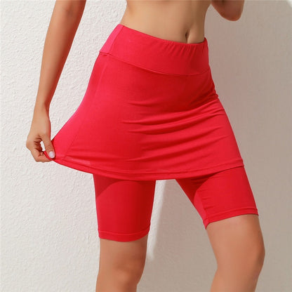 Premium 2-in-1 Yoga-Leggings Damen – Fitness Hose mit Rock-Overlay für Tanz & Sport - Sportswear Iron Monkey 23