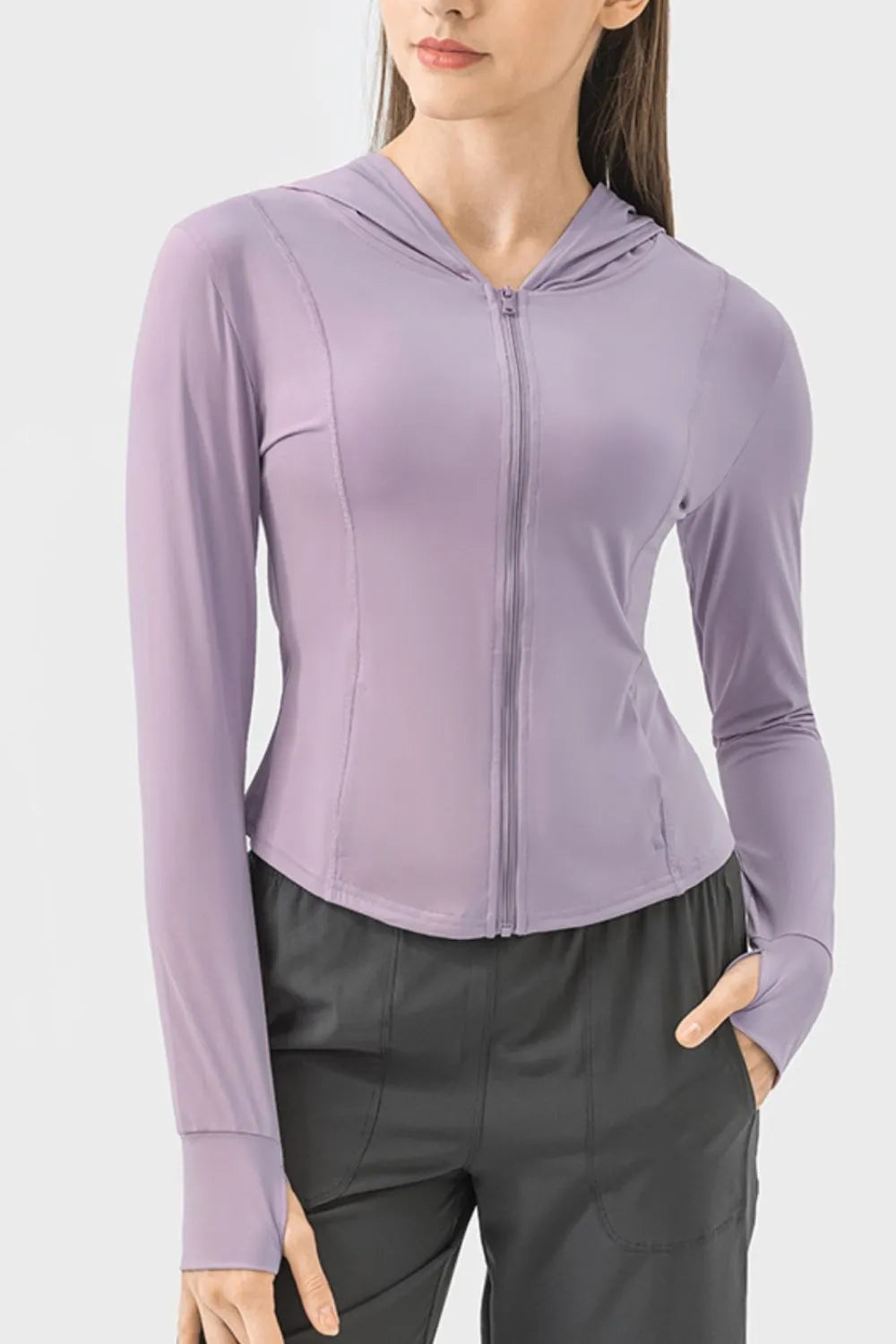 Damen Premium Zip-Up Hoodie Jacke von eprolo, langärmlige Sport-Kapuzenjacke mit Taschen, casual und bequem.