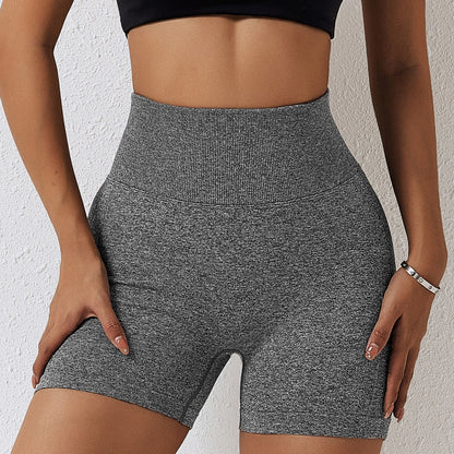 Premium Honey Peach Yoga-Shorts Damen – Seamless High-Waist Hip-Lift Fitness Shorts - Sportswear Iron Monkey 23