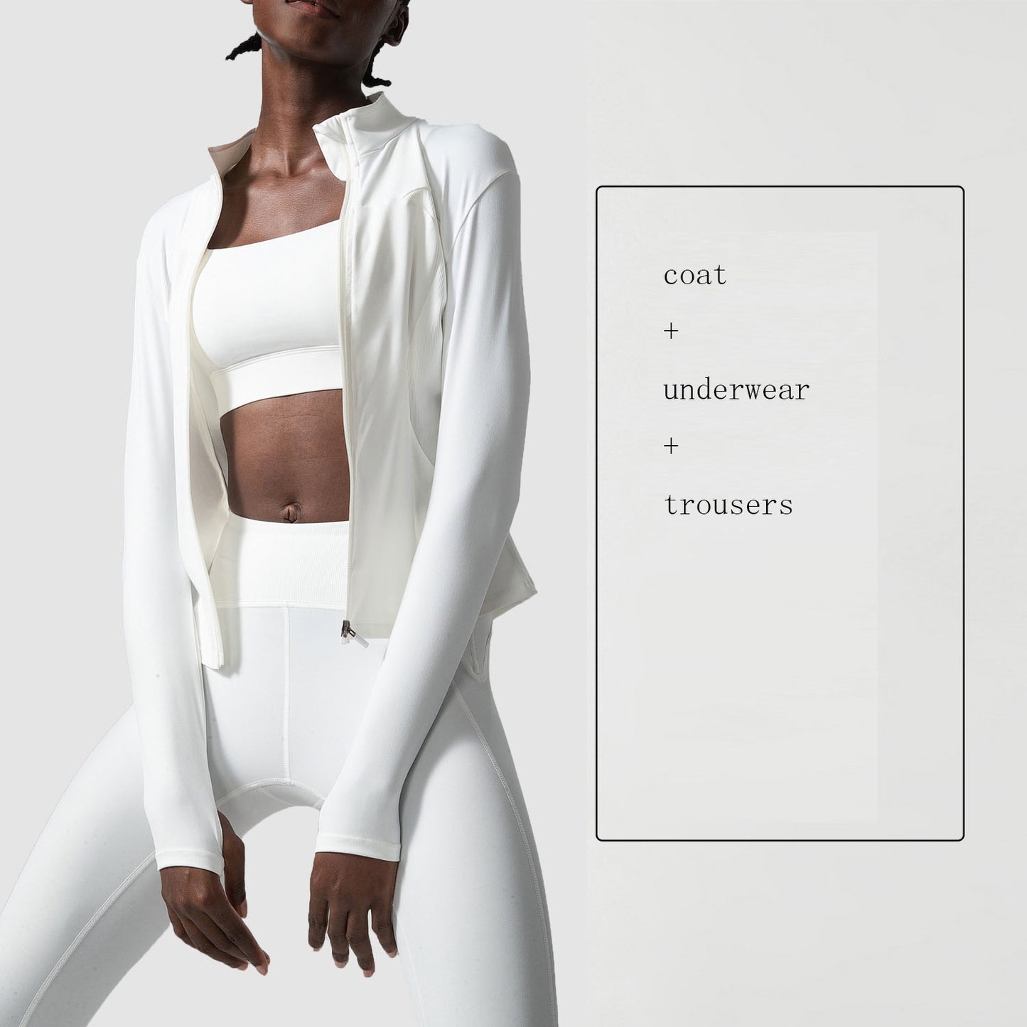 Premium Yoga-Set Damen 3-teilig – Nude Seamless Fitness Set Sport-BH, Leggings & Shorts - Sportswear Iron Monkey 23