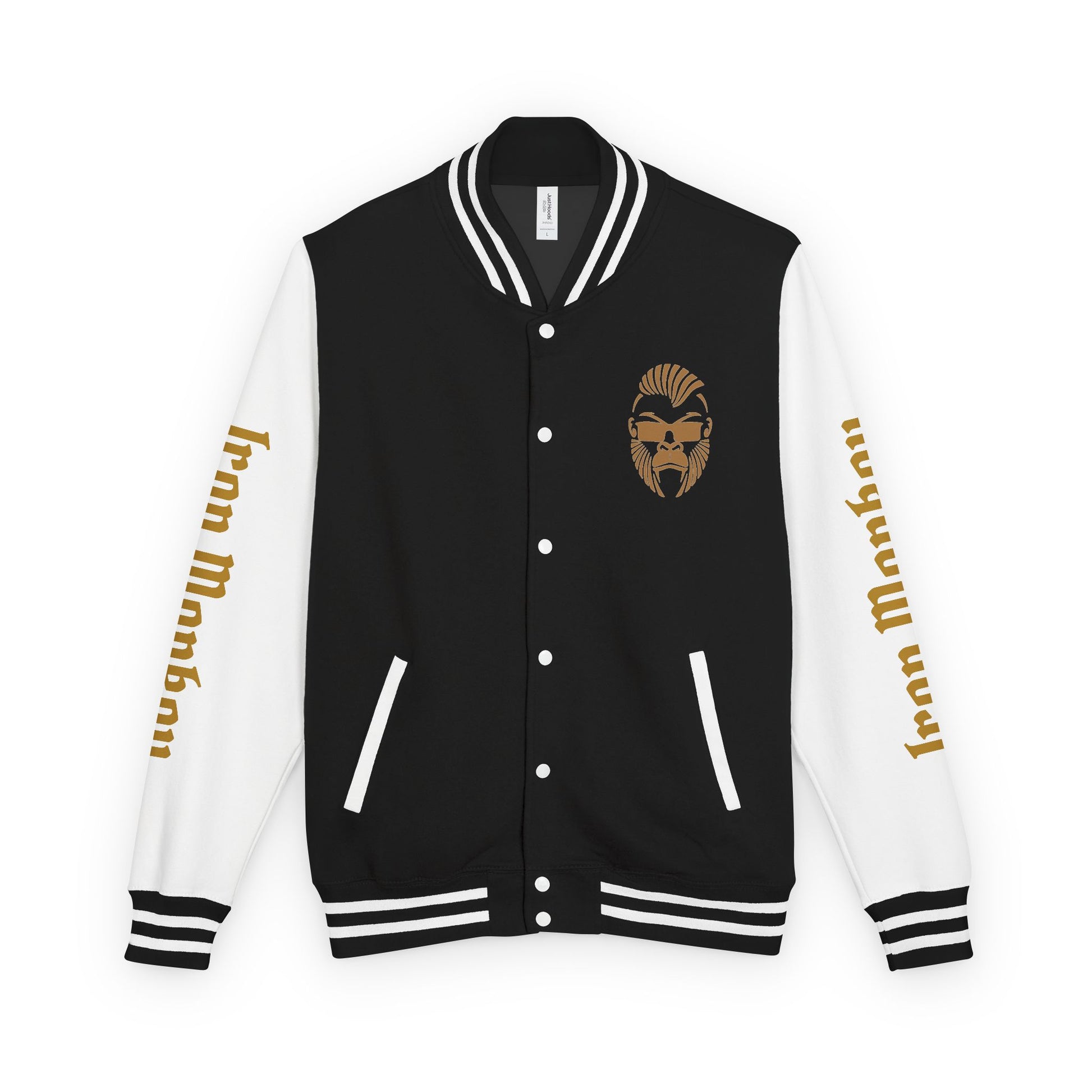 Unisex Heavyweight Letterman Jacket - Retro Urban Sportswear for Trendsetters, Casual Outfits, Cool Gift Idea, Party Wear, Street Style - Sportswear Iron Monkey 23