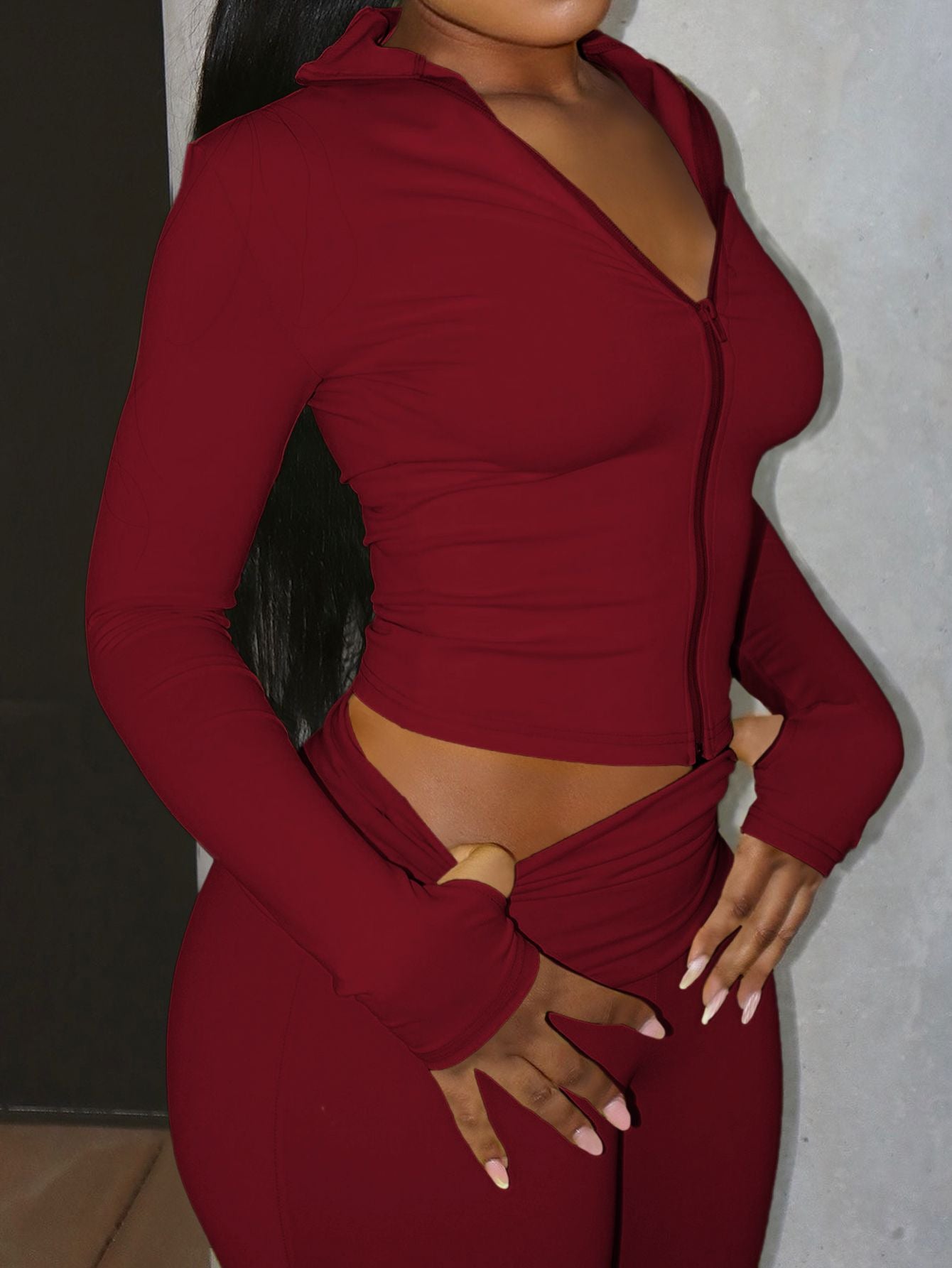 Premium Yoga-Set Damen 2-teilig – Sport-Jacke & Tight Pants Trainingsset - Sportswear Iron Monkey 23