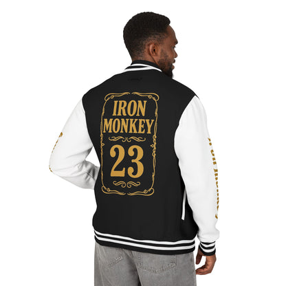 Unisex Heavyweight Letterman Jacket - Retro Urban Sportswear for Trendsetters, Casual Outfits, Cool Gift Idea, Party Wear, Street Style - Sportswear Iron Monkey 23
