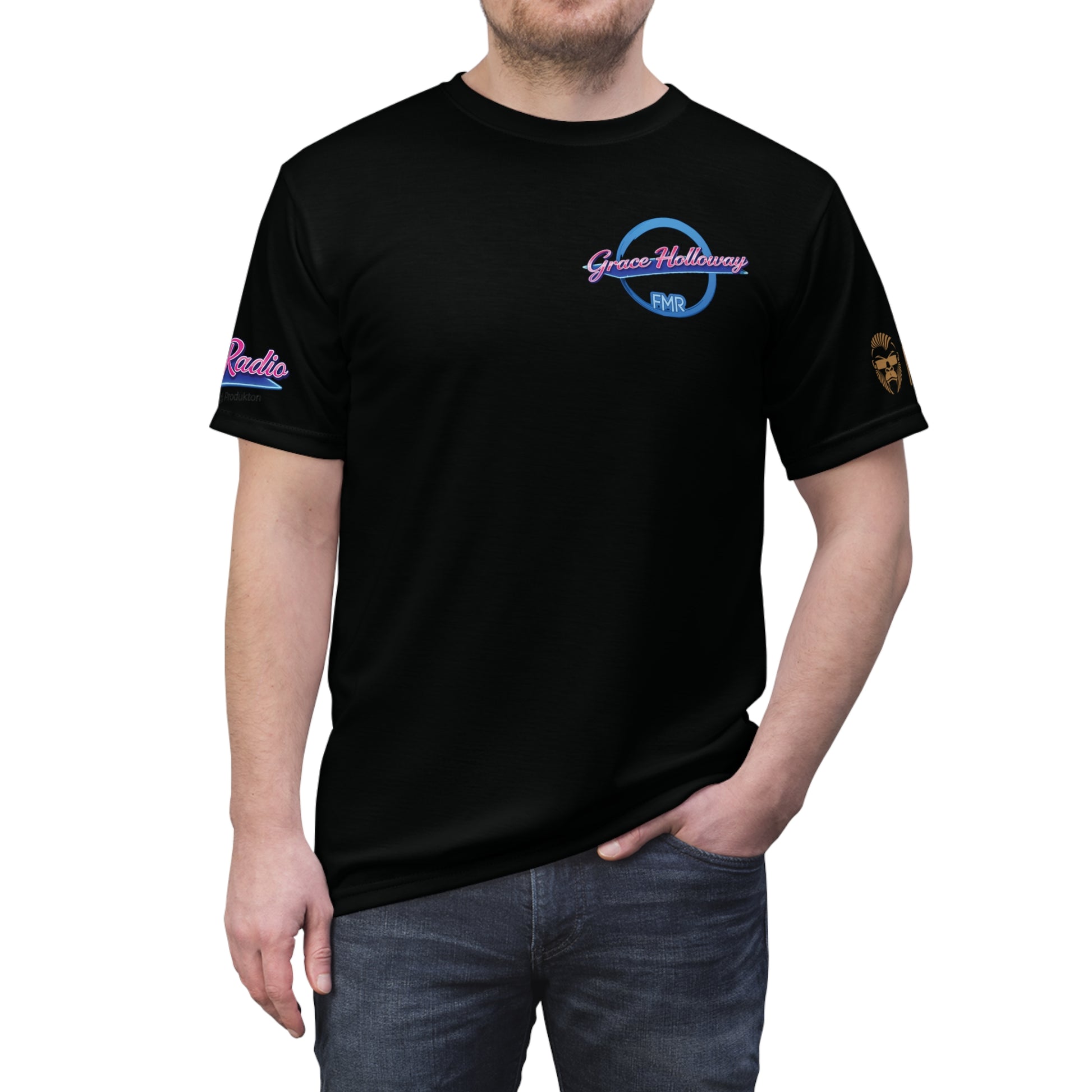 Grace Holloway Team Funmusik Radio - Unisex Cut & Sew T-Shirt Polyester - Sportswear Iron Monkey 23