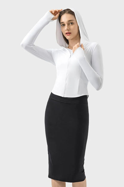 Premium Zip-Up Hoodie Jacke Damen – Langarm Sport-Kapuzenjacke mit Taschen - Sportswear Iron Monkey 23