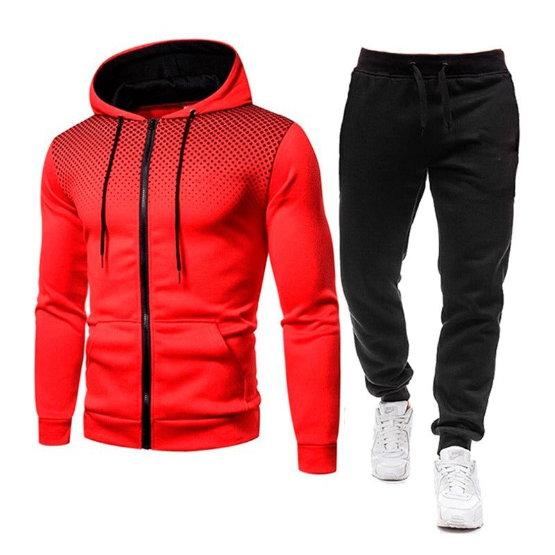 Eprolo Herren Sport- und Fitness-Set mit Hose und Sweater für Herbst und Winter, bequeme Kleidung für sportliche Aktivitäten