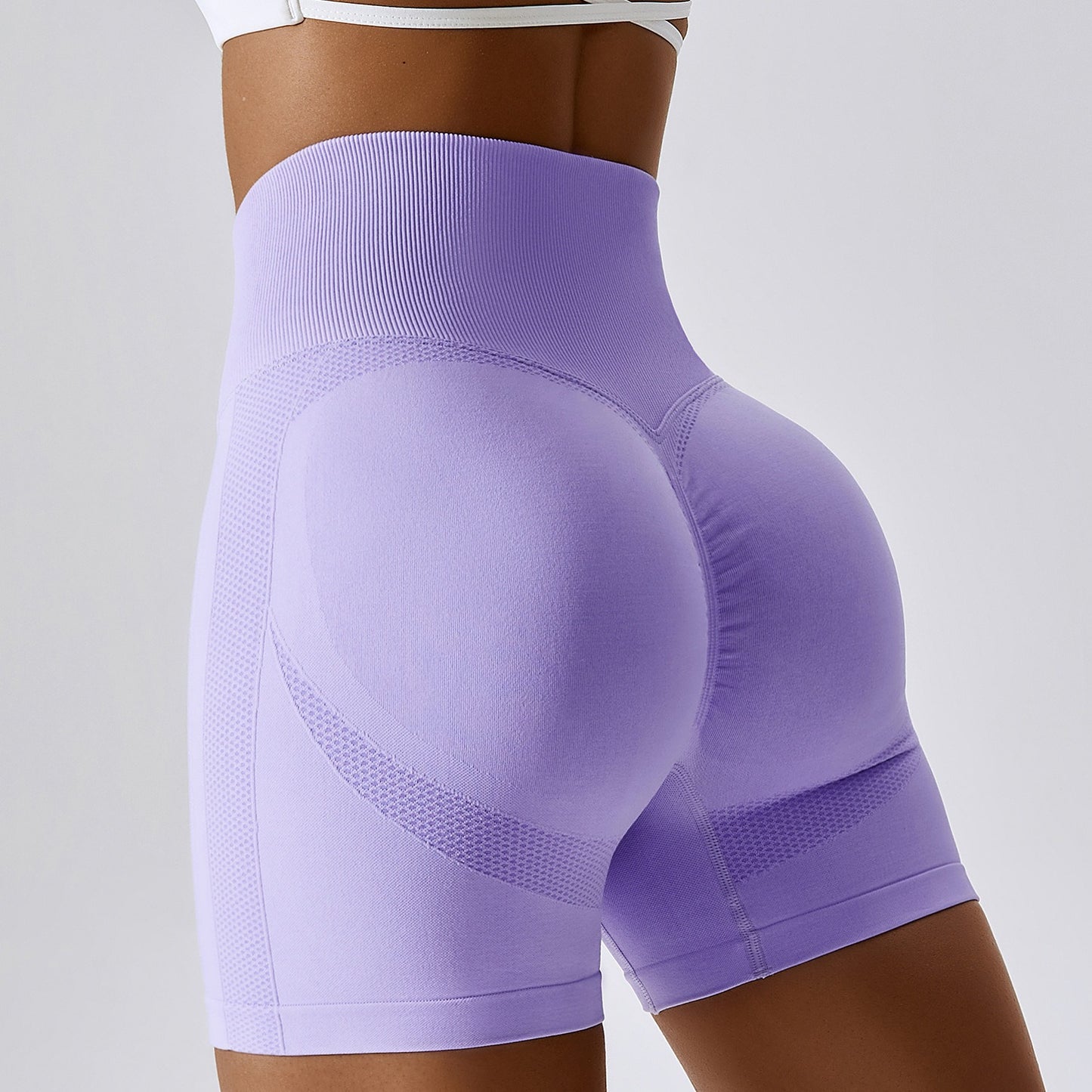 Premium Honey Peach Yoga-Shorts Damen – Seamless High-Waist Hip-Lift Fitness Shorts - Sportswear Iron Monkey 23