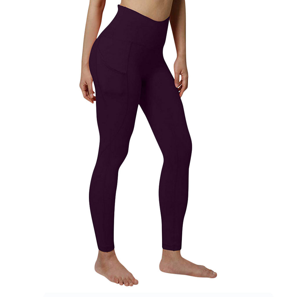Premium High-Waist Yoga-Hose Damen – Fitness Leggings mit Taschen & Shaping-Effekt