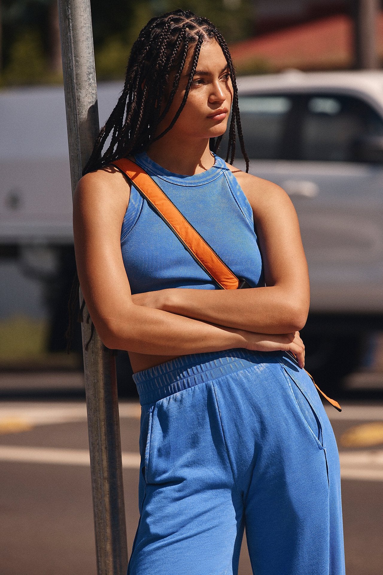 Premium Shaping Set Damen 2-teilig – Solid Color Kurzarm Ribbed Wide-Leg Pants High-Elastic - Sportswear Iron Monkey 23