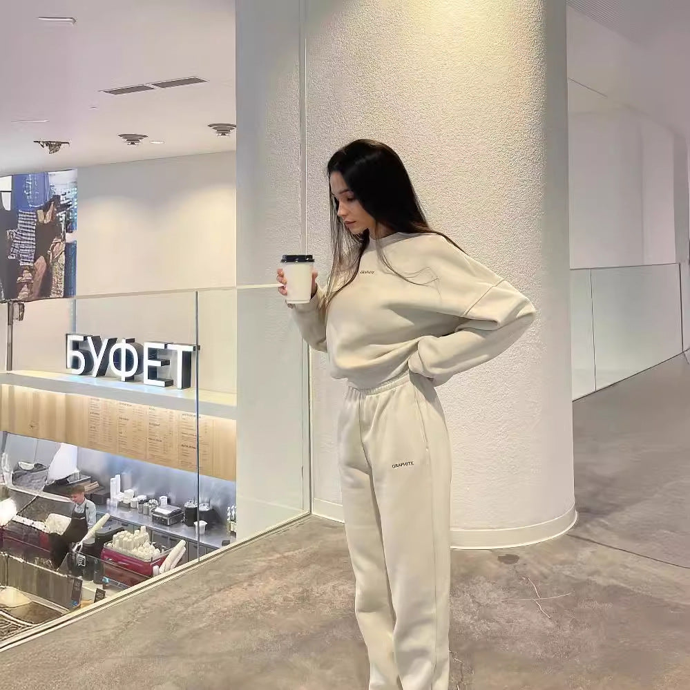 Premium Casual Hoodie-Set Damen 2-teilig – Fashion Sweatshirt Suit Trainingsanzug - Sportswear Iron Monkey 23