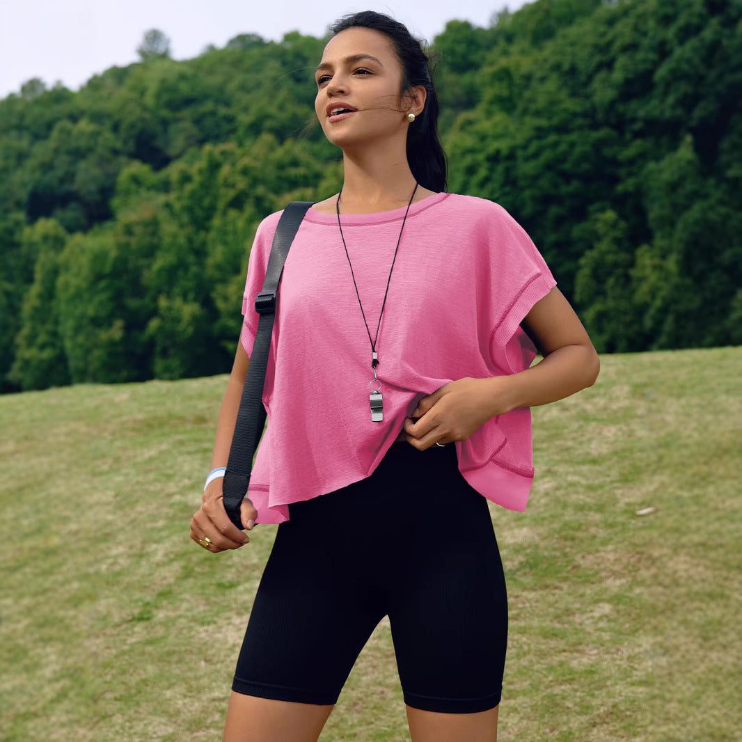 Premium Yoga-Shirt Damen – Lockeres Rücken-Design T-Shirt atmungsaktiv - Sportswear Iron Monkey 23