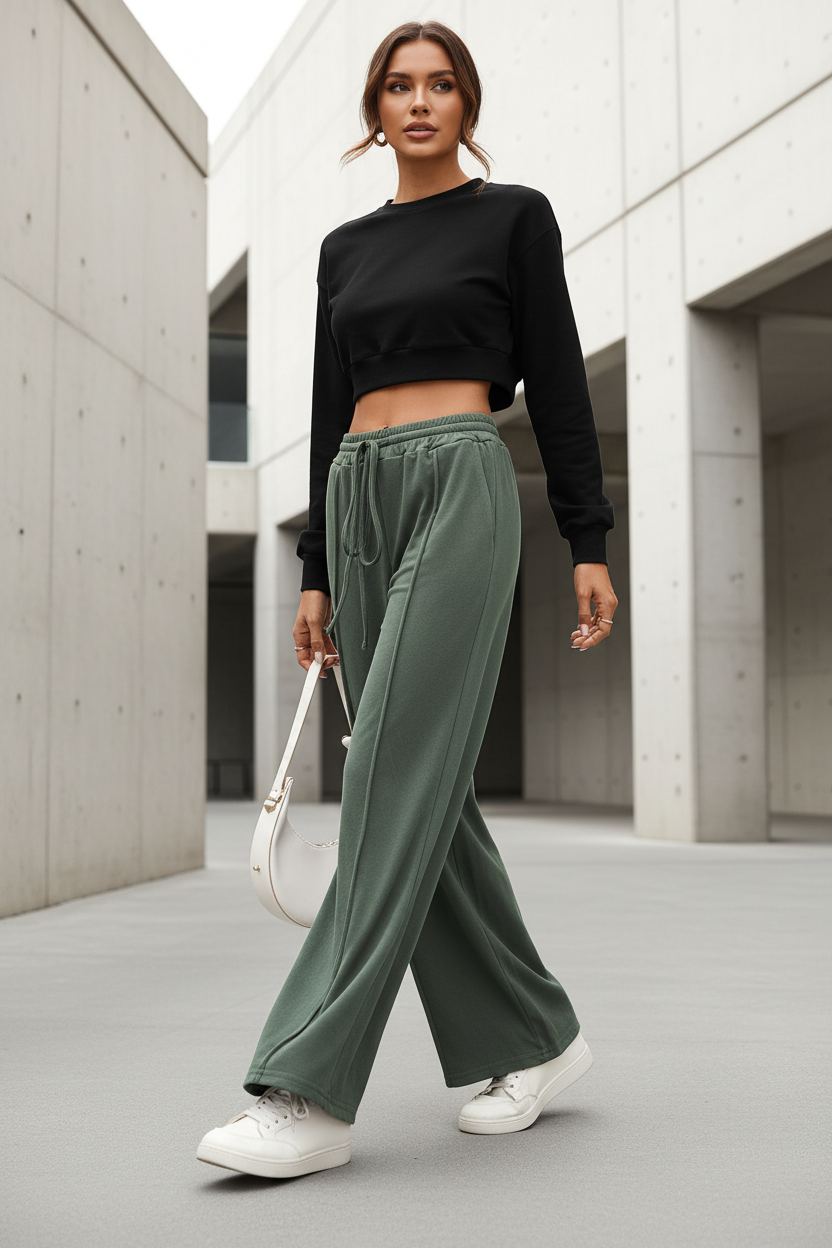 Premium Loose Pants Damen – Drawstring Hose mit Taschen & Kordelzug - Sportswear Iron Monkey 23