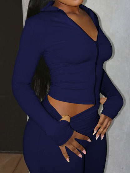 Premium Yoga-Set Damen 2-teilig – Sport-Jacke & Tight Pants Trainingsset - Sportswear Iron Monkey 23