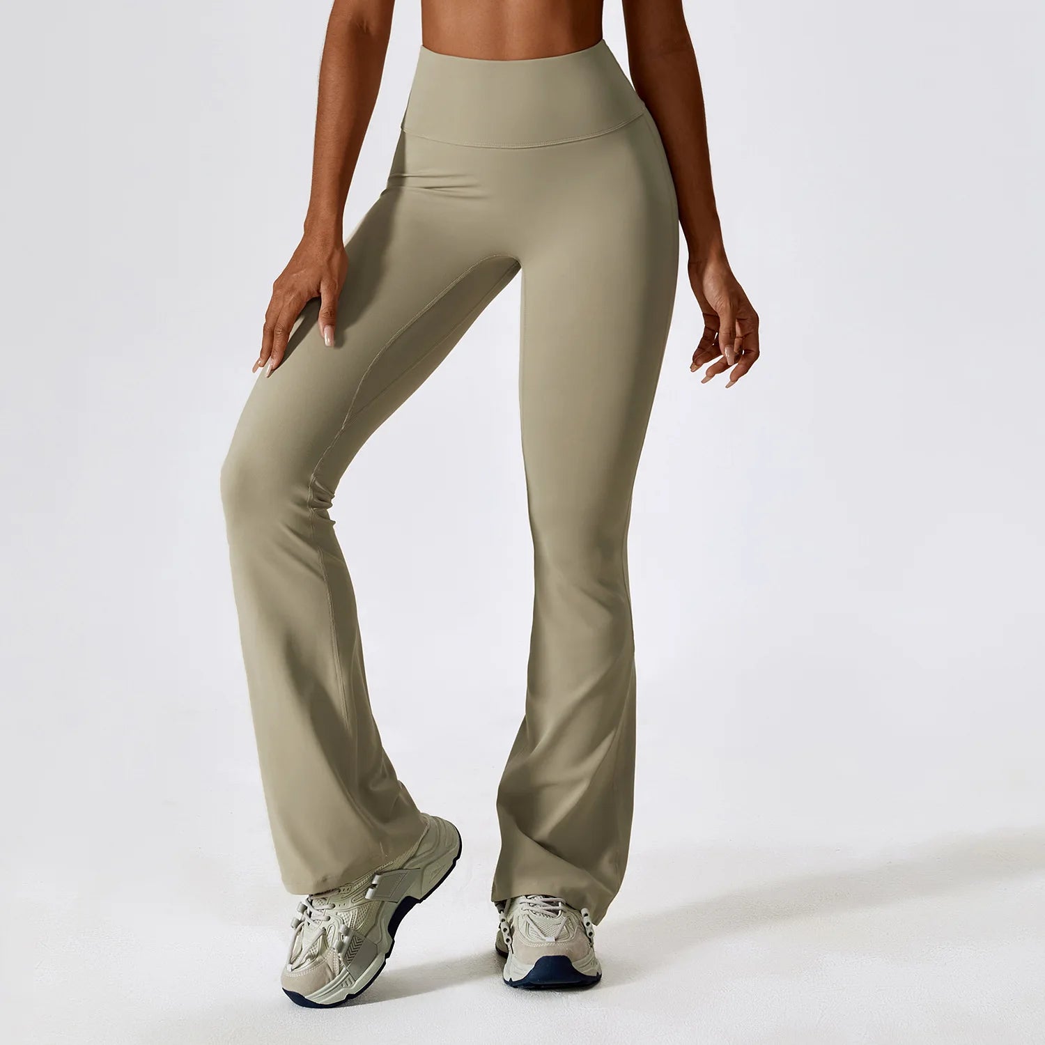 Premium Flare Yoga-Hose Damen – High-Waist Schlaghose mit hoher Elastizität für Tanz & Fitness - Sportswear Iron Monkey 23