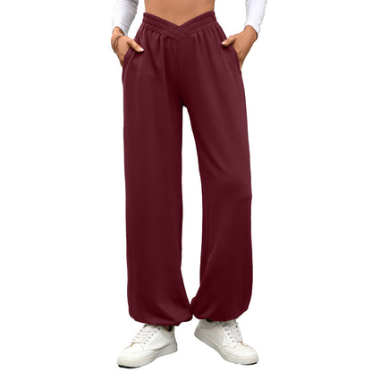 Premium Wide Leg Pants Damen – Loose Fit Hose mit Elastischem Bund & Taschen - Sportswear Iron Monkey 23