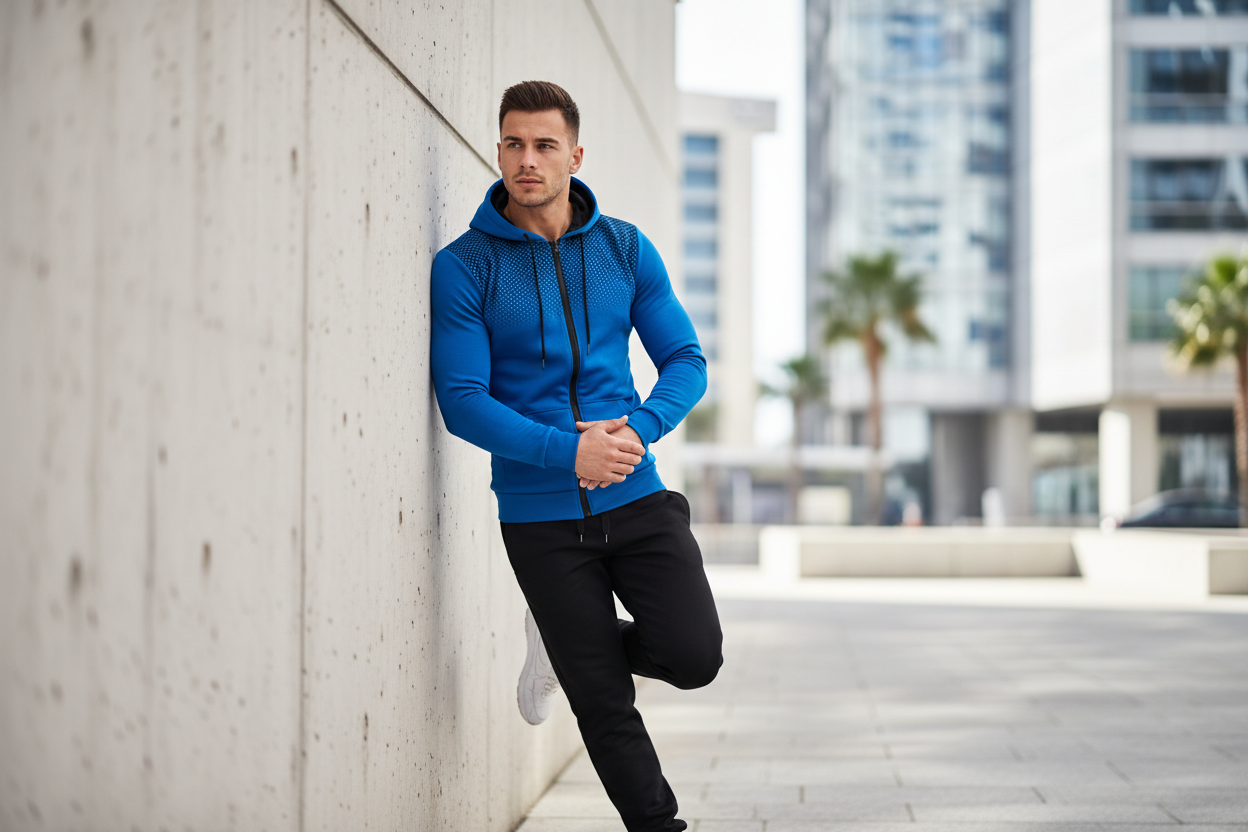 Premium Sports Fitness Set Herren 2-teilig – Sweater & Trousers Herbst Winter Trainingsanzug - Sportswear Iron Monkey 23