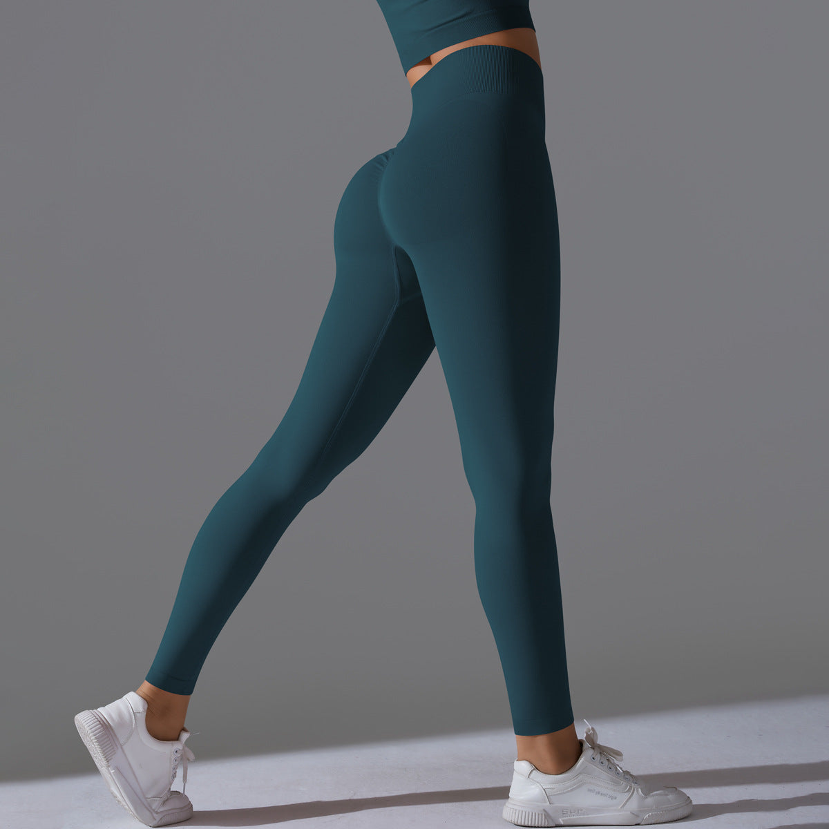 Damen High-Waist Leggings von eprolo, nahtlos, butt-lifting, in 15 Farben, geeignet für Yoga und Fitness, schwarze Hose