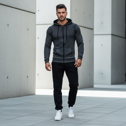 Premium Sports Fitness Set Herren 2-teilig – Sweater & Trousers Herbst Winter Trainingsanzug - Sportswear Iron Monkey 23