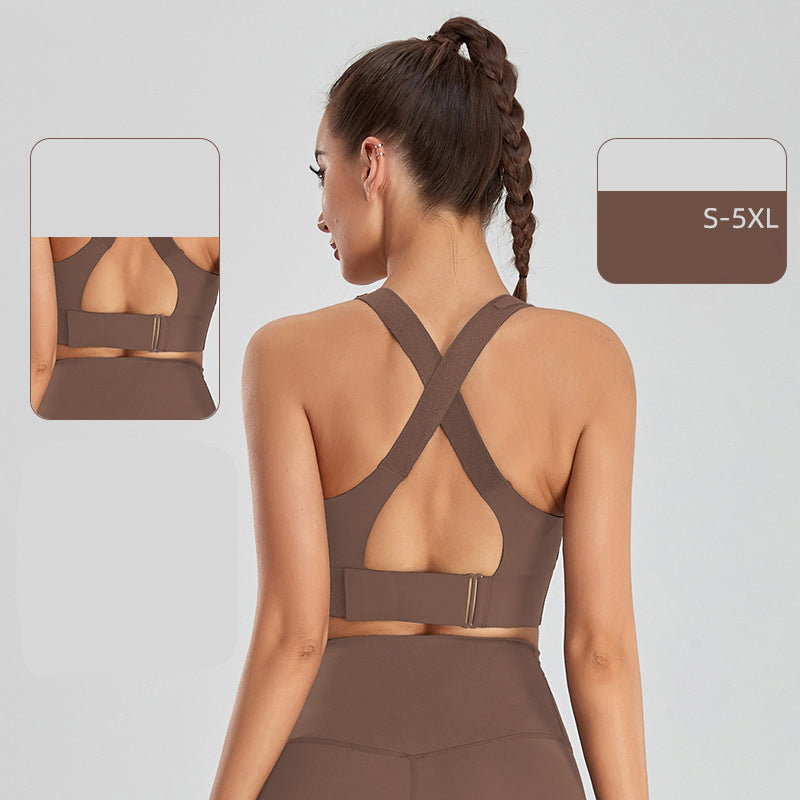Sport-BH Damen, eprolo Premium Zipper Top, Hochleistungssport-BH mit Reißverschluss für intensives Training