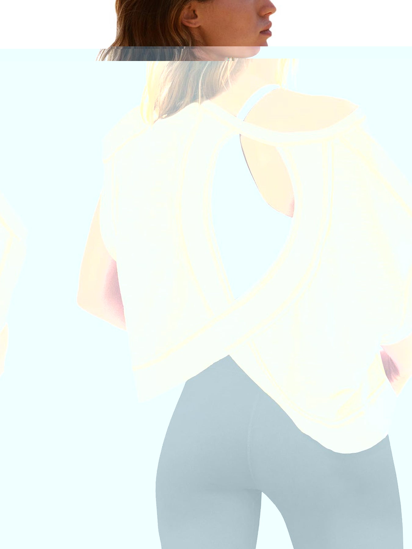 Premium Yoga-Shirt Damen – Lockeres Rücken-Design T-Shirt atmungsaktiv - Sportswear Iron Monkey 23