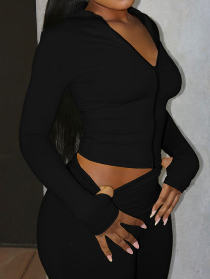 Premium Yoga-Set Damen 2-teilig – Sport-Jacke & Tight Pants Trainingsset - Sportswear Iron Monkey 23