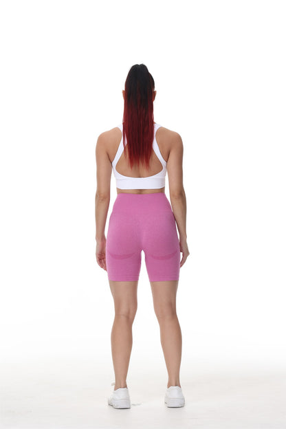 Premium Yoga-Shorts Damen – Smile Face Fitness Shorts mit Hüft-Shaping