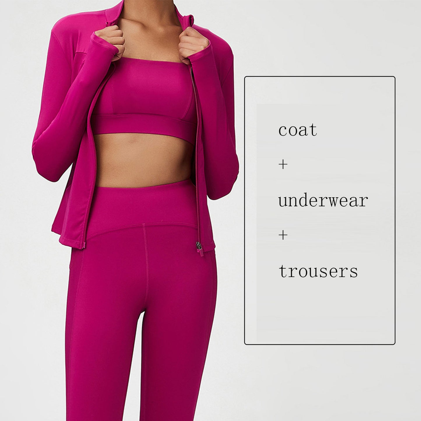 Premium Yoga-Set Damen 3-teilig – Nude Seamless Fitness Set Sport-BH, Leggings & Shorts - Sportswear Iron Monkey 23