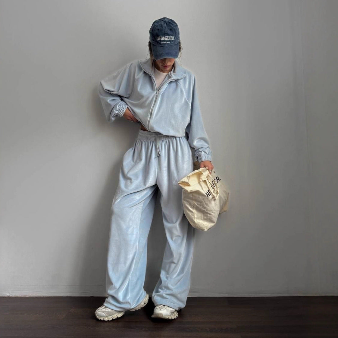 Premium Sport-Set Damen 2-teilig – Zipper Jacke & Lange Hose Trainingsanzug Unifarben - Sportswear Iron Monkey 23