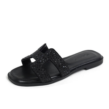 IM23 Diamond Slides | Strass-Besatz, Slip-On, Strand & Reise – 3 Farben, EU 34–43
