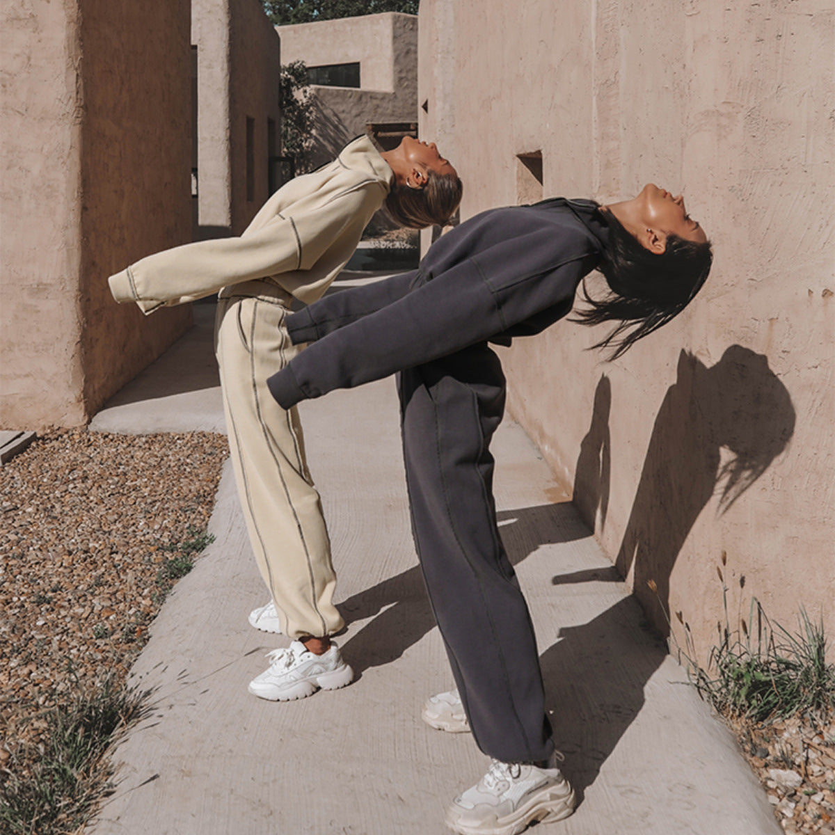 Premium Sport-Hoodie-Set Damen 2-teilig – Kapuzenpullover & Hose Trainingsanzug - Sportswear Iron Monkey 23